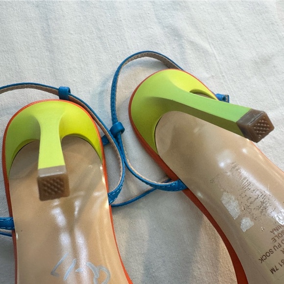 Steve Madden Stellina Colorblock Leather Sexy Office Siren Bossbabe Heel Size 7 - Picture 7 of 11